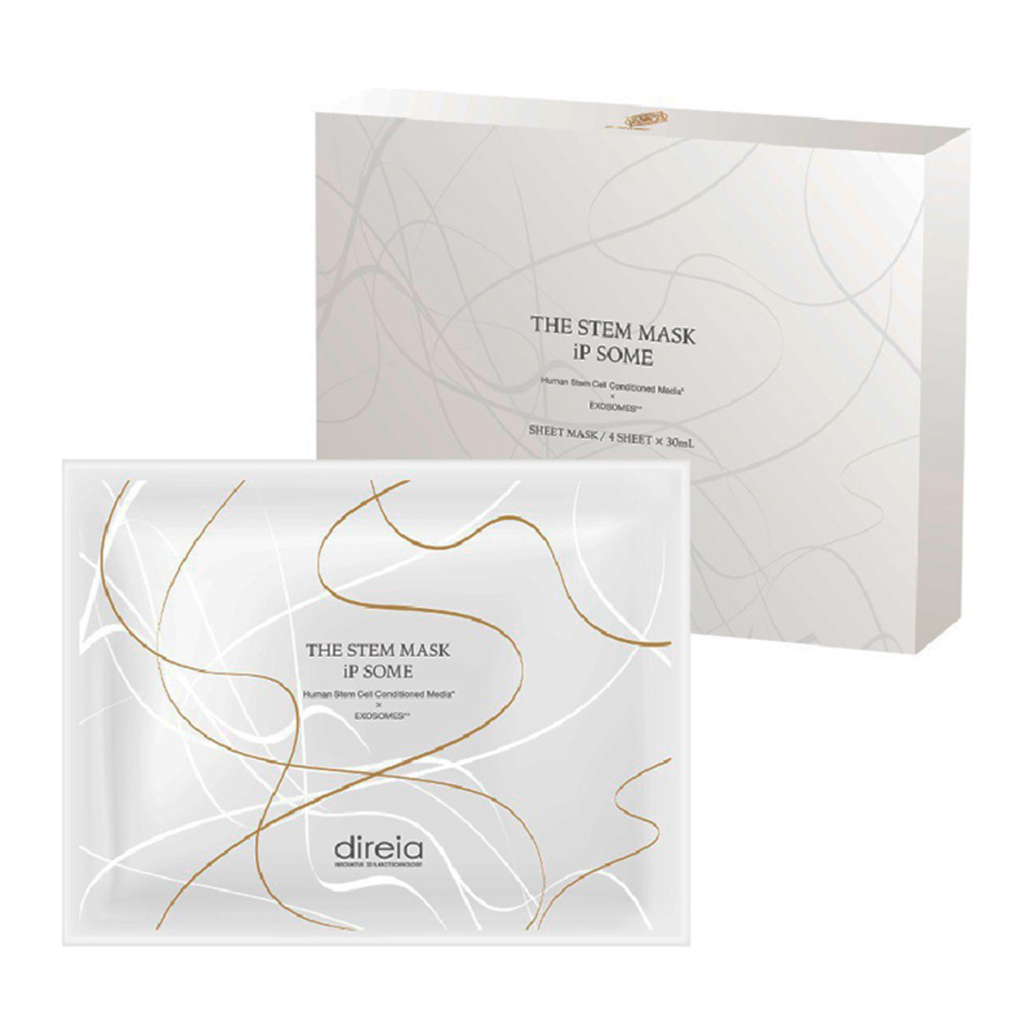 Direia The Stem Mask iP Some Biocellulose mask for youth and skin radiance, 4 pc.